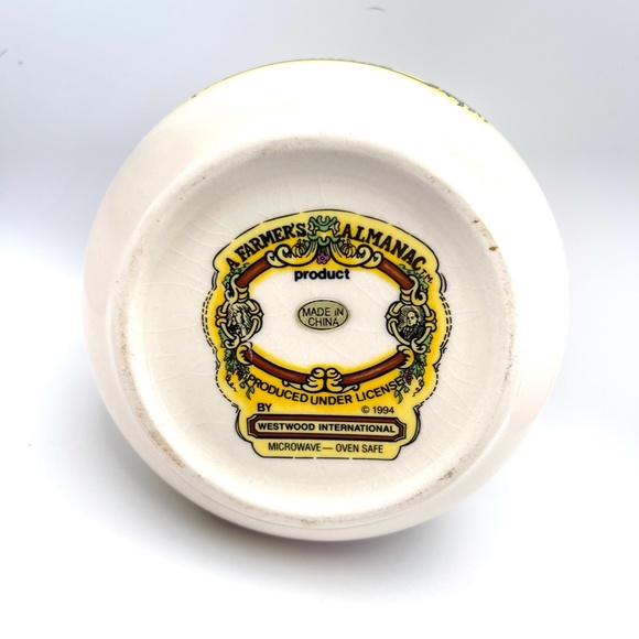 Vintage 1994 Old Farmer's Almanac Bean Bowl No. 2 - Picture 5 of 5